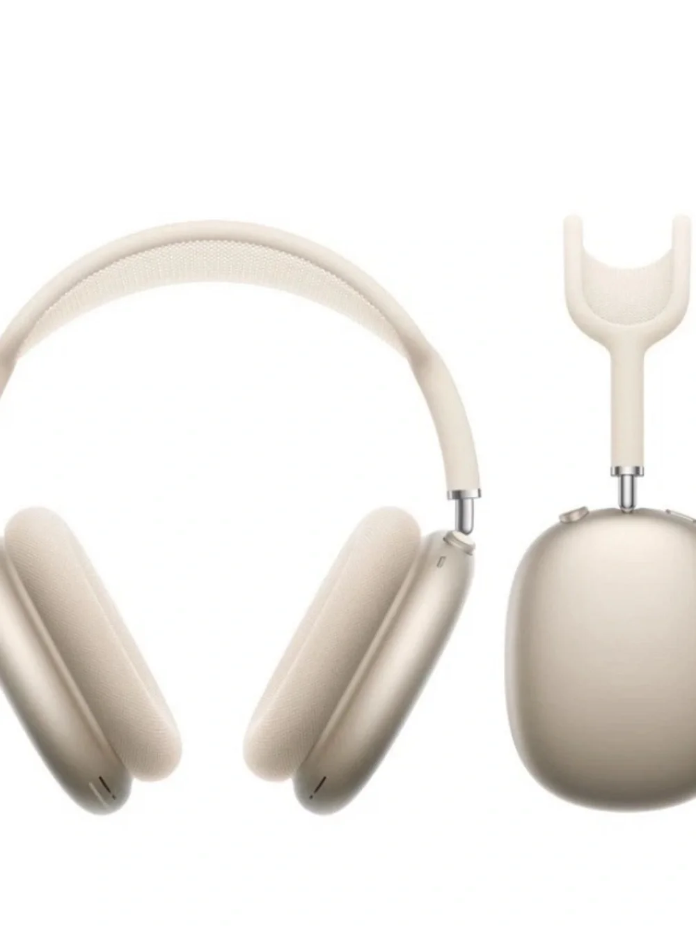 Apple Over-Ear Headphones in Beige and Cream